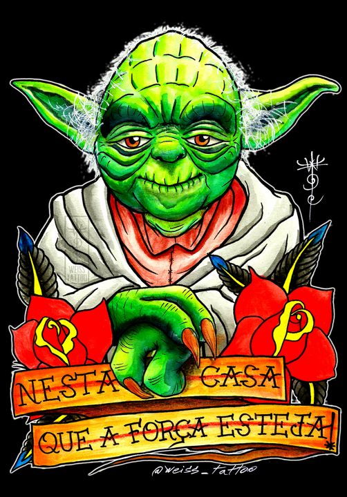 Yoda Master 4 - WEISS TATTOO - Paintings & Prints, Entertainment