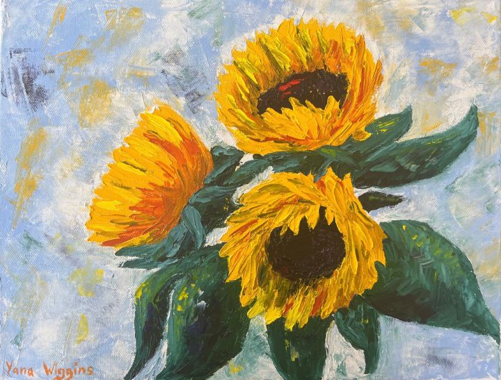 Ukrainian sunflowers - Paint me plus by Yana Wiggins