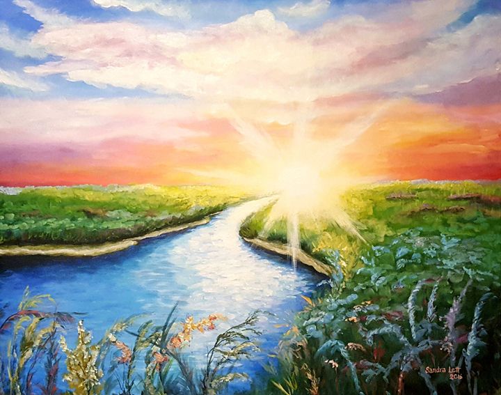 Sunburst - Sandra Lett - Paintings & Prints, Landscapes & Nature, Lakes ...