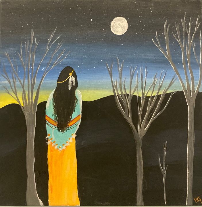 native indian women paintings