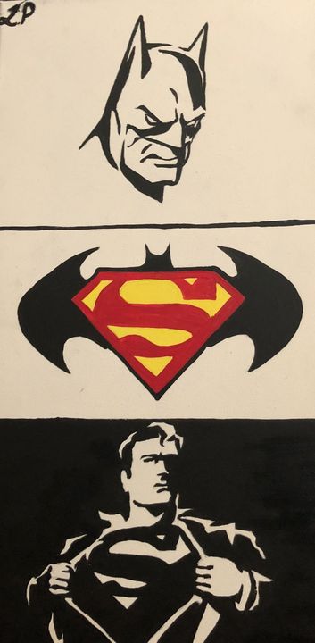 BATMAN VS SUPERMAN - Artistic Illustrations Q - Paintings & Prints,  Childrens Art, TV Shows & Movies - ArtPal