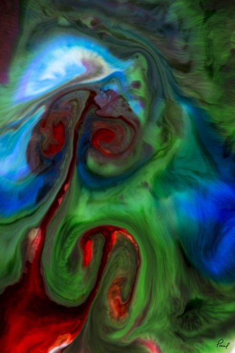 Dragon Fire - An Abstract World - Artwork by Paul Steele