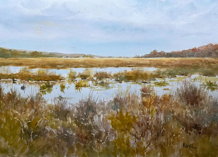 Marsh Watercolor Painting Always Wandering Art Paintings