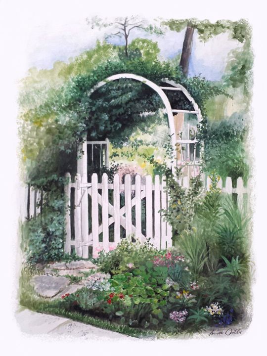 Garden Gate Art by Paintings & Prints, Landscapes & Nature