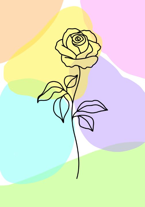 A Minimalist Rose. - Rym - Digital Art & AI, Flowers, Plants, & Trees ...
