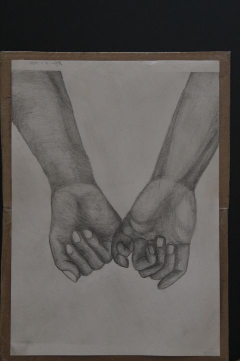 drawings of people holding each other