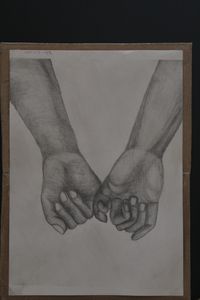people in love holding hands drawings