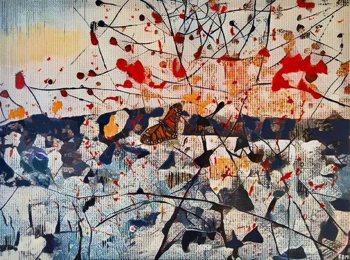 A Buterrfly in the Intricate Field - Ezra Bejar's Art Studio