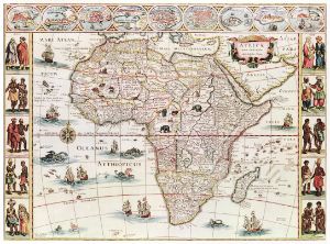Description Map of Africa 1960