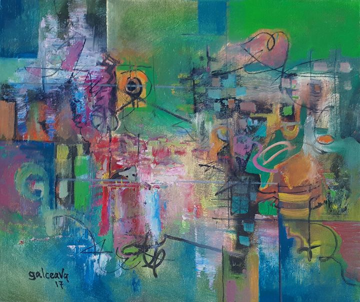 Duality - Galceava Paintings - Paintings & Prints, Abstract, Irregular ...