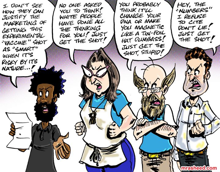 The Black American's Relationship... - M. Rasheed Cartoons