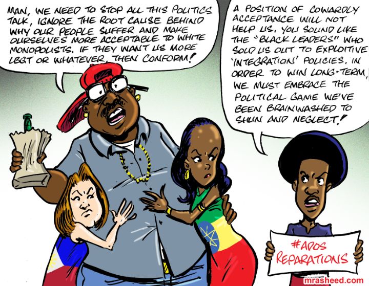 Pawn in an Anti-Black Game - M. Rasheed Cartoons - Drawings & Illustration,  Politics & Patriotism, Politics - ArtPal