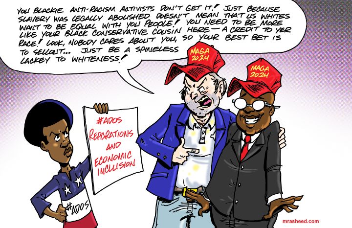 Pawn in an Anti-Black Game - M. Rasheed Cartoons - Drawings & Illustration,  Politics & Patriotism, Politics - ArtPal