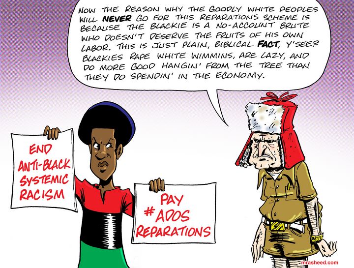 Argument Against Reparations, 1 of 3 - M. Rasheed Cartoons - Drawings ...