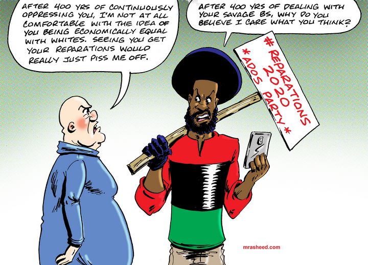 White Racist Problems with Change - M. Rasheed Cartoons