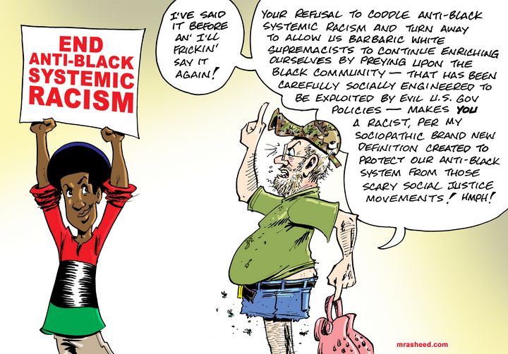 black racist cartoon
