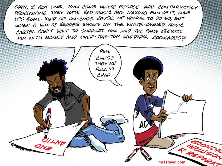 Pawn in an Anti-Black Game - M. Rasheed Cartoons - Drawings & Illustration,  Politics & Patriotism, Politics - ArtPal