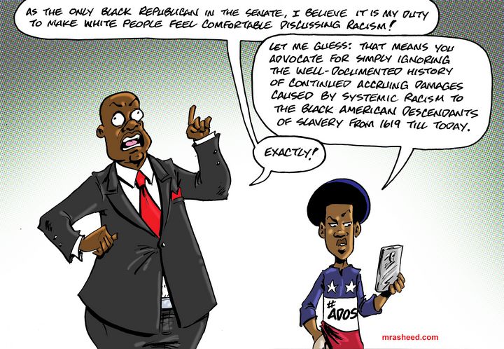 Pawn in an Anti-Black Game - M. Rasheed Cartoons - Drawings & Illustration,  Politics & Patriotism, Politics - ArtPal