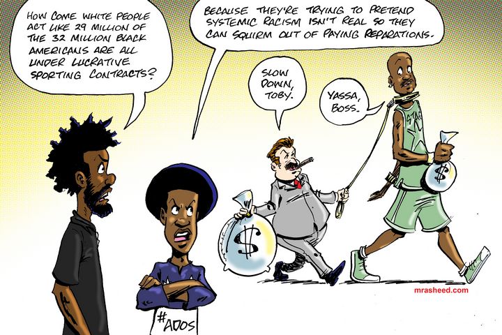 Pawn in an Anti-Black Game - M. Rasheed Cartoons - Drawings & Illustration,  Politics & Patriotism, Politics - ArtPal