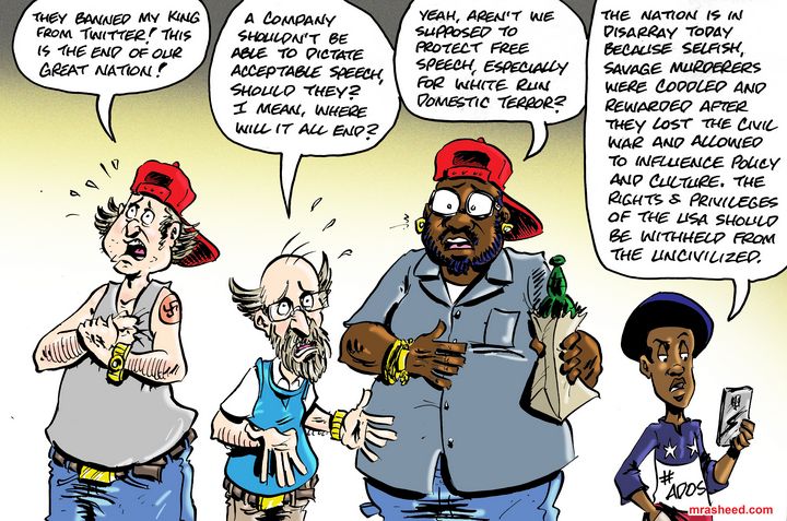 Pawn in an Anti-Black Game - M. Rasheed Cartoons - Drawings & Illustration,  Politics & Patriotism, Politics - ArtPal