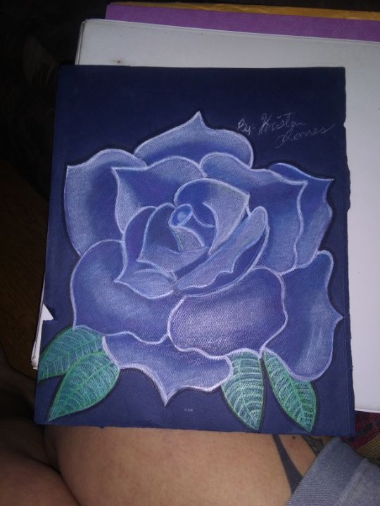 Blue rose - Art by Kristen Danielle Jones - Paintings & Prints