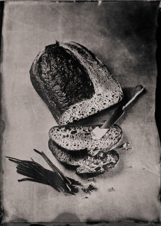 Sourdough Bread, Butter, knife - Markus Hofstätter