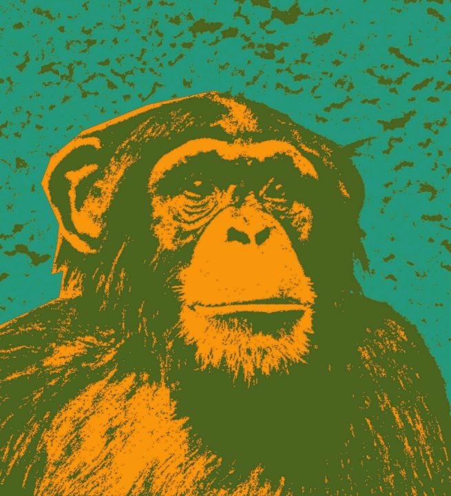 CHIMPANZEE - IMPACTEES STREETWEAR: ARTWORKS - Digital Art, Animals, Birds,  & Fish, Primates, Apes, Chimpanzee - ArtPal