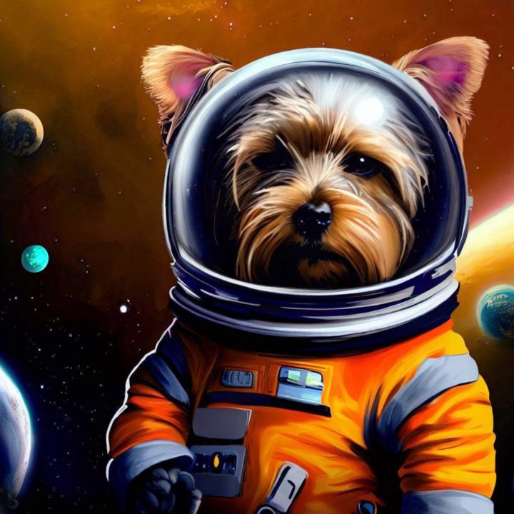 Yorkshire Terrier Astronaut 6 - IMPACTEES STREETWEAR: ARTWORKS - Digital Art,  Animals, Birds, & Fish, Dogs & Puppies, Yorkshire Terrier - ArtPal
