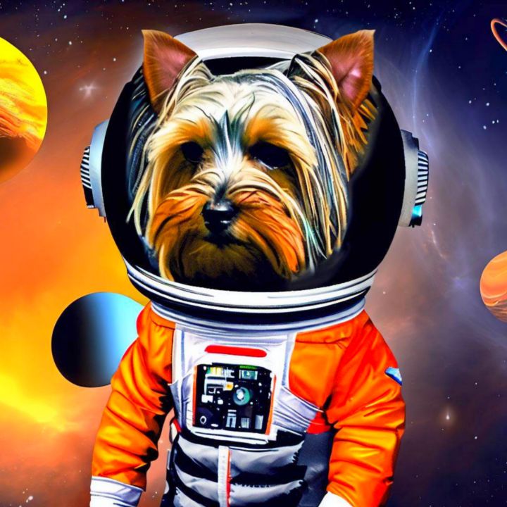 Yorkshire Terrier Astronaut 8 - IMPACTEES STREETWEAR: ARTWORKS - Digital Art,  Animals, Birds, & Fish, Dogs & Puppies, Yorkshire Terrier - ArtPal