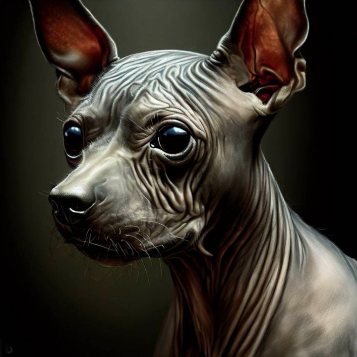 American Hairless Terrier 4 - IMPACTEES STREETWEAR: ARTWORKS - Digital Art,  Animals, Birds, & Fish, Dogs & Puppies, Other Dogs & Puppies - ArtPal