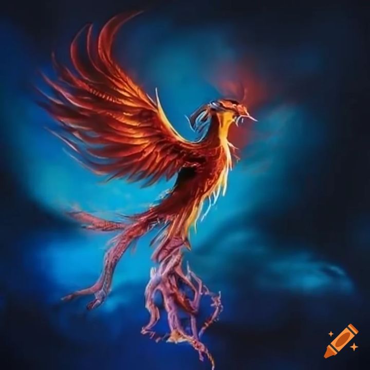 The Fiery Phoenix of Inferno Rebirth - Gallery of Vincent - Digital Art ...