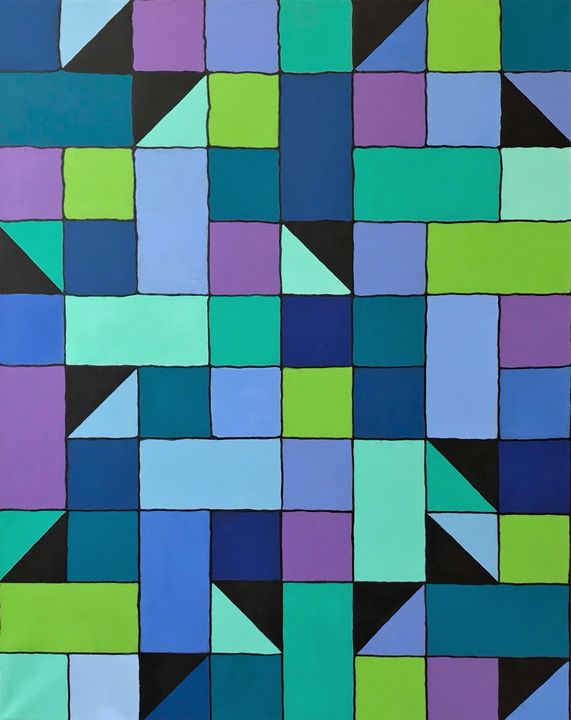 PUB WINDOW - Mitch Nye - Paintings & Prints, Abstract, Geometric - ArtPal