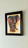 Zentangle style elephant painting