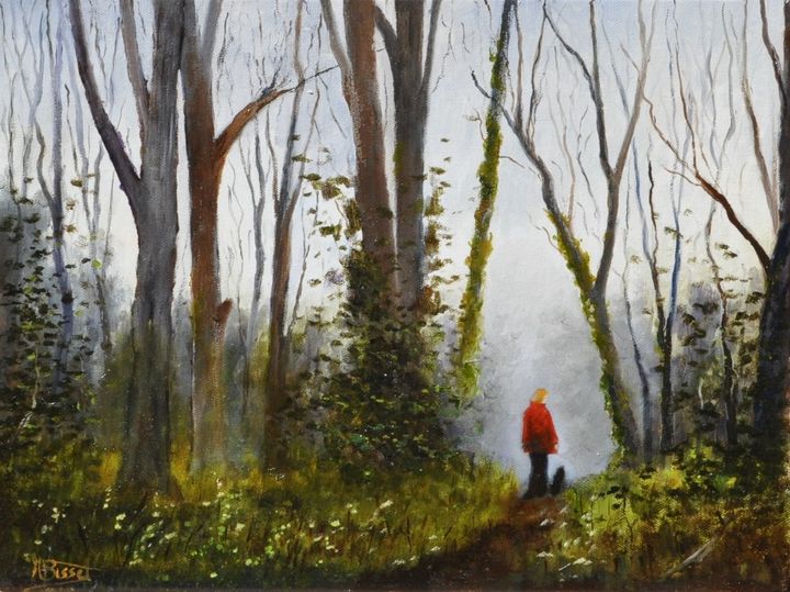Walking in the woods - Arnold Bisset