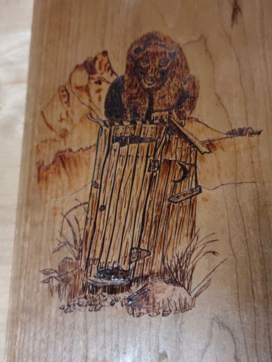 Bear on Outhouse - ForrestWyoming - Crafts & Other Art, Other Crafts ...