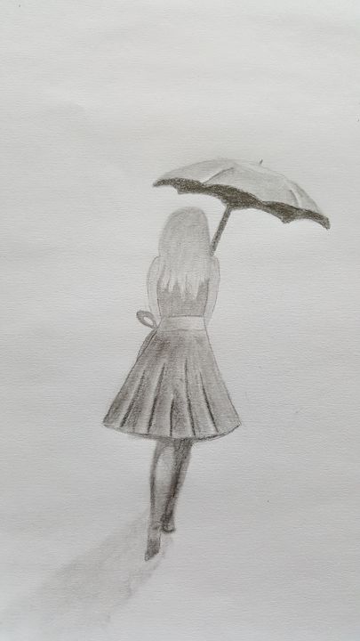 How to draw a girl with umbrella #drawing #drawgirl #girlumbrella | TikTok
