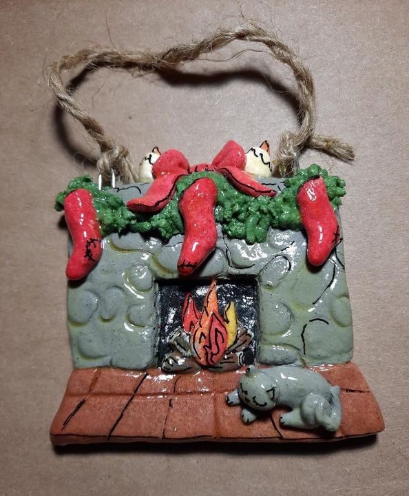 Fireplace Dough Ornament - Panoramic Palette