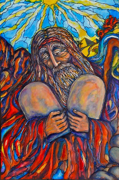 Moses - Art by Rae Chichilnitsky - Paintings & Prints, Religion ...