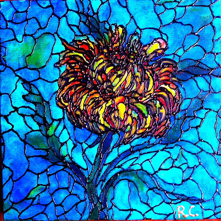 Yellow Chrysanthemum - Art by Rae Chichilnitsky