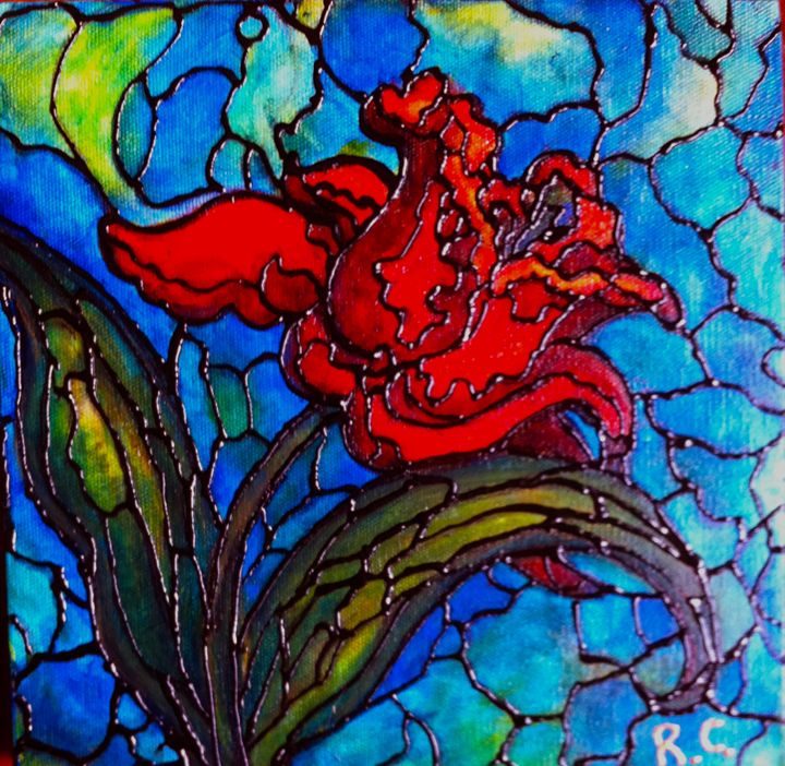 Red Tulip - Art by Rae Chichilnitsky