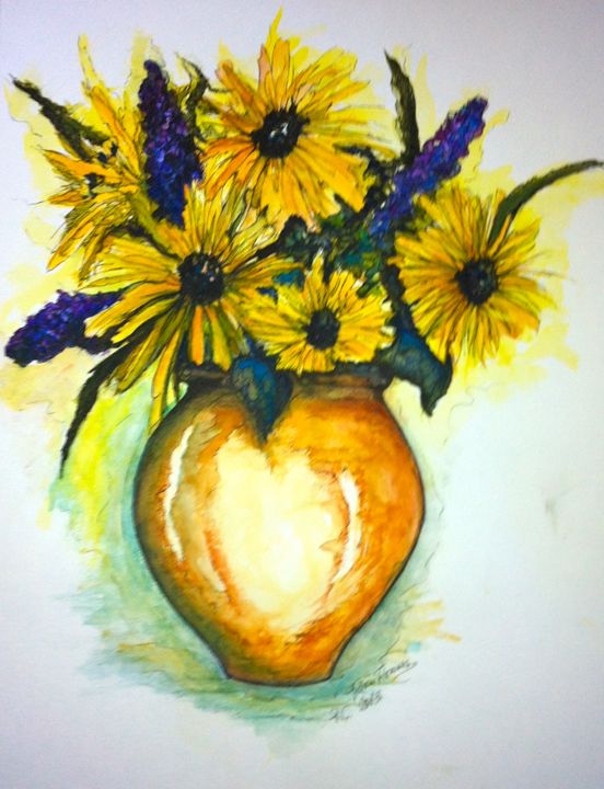 Yellow Daisies - Art by Rae Chichilnitsky