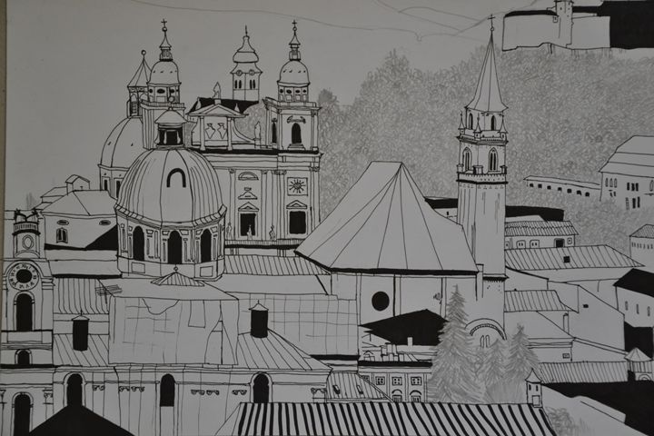 The House - The Fine Black Pen - Drawings & Illustration, Buildings &  Architecture, City, Other City - ArtPal