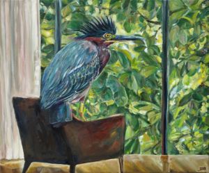 Green Heron At Home - Jura Kuba Art