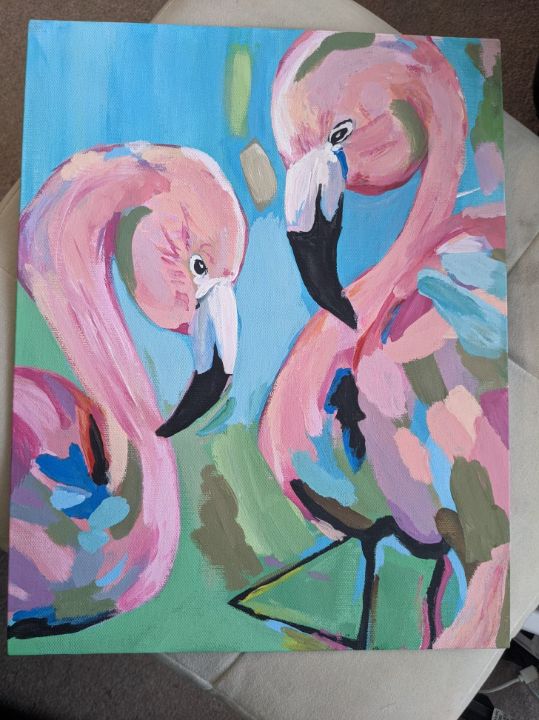Flamingo love - By Hilary