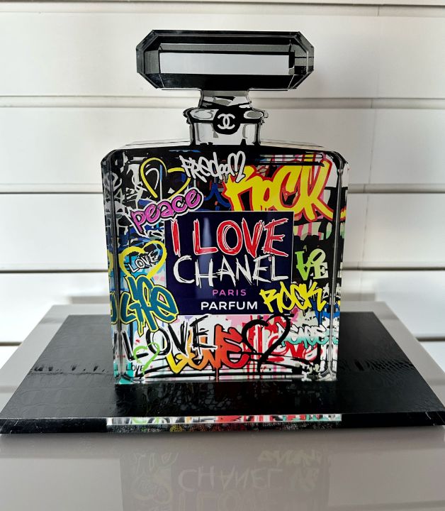 I Love Chanel bottle Graffiti - Art de Vivre Gallery and Design
