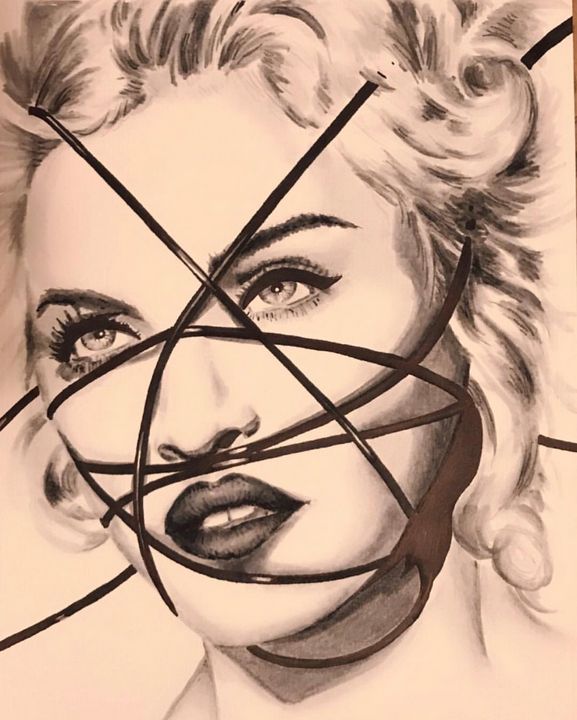 Madonna Original Artwork Kristina Darling Drawings Illustration Entertainment Music Pop Music Artpal