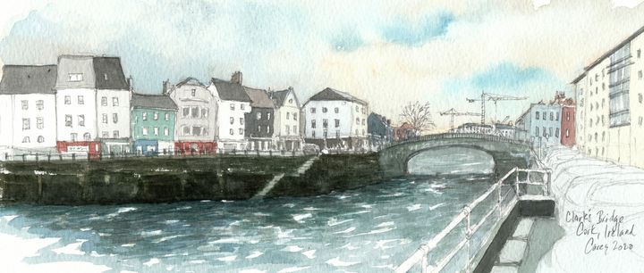 Clarke's Bridge - Cork, Ireland - Rob Carey Art