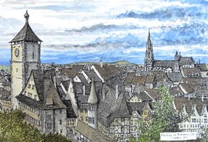 Freiburg Germany Overview - Rob Carey Art