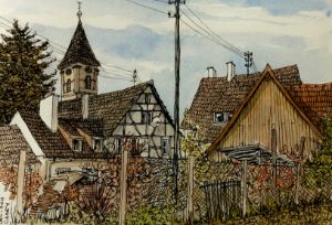 Farm in Wollbach, Germany - Rob Carey Art