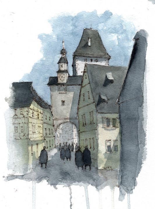 Rothenburg Germany - Rob Carey Art